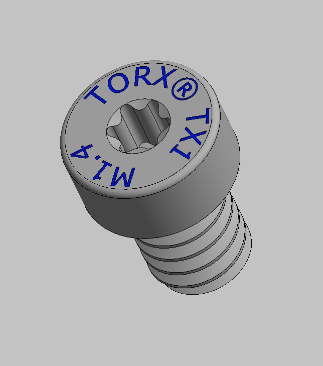 Special torx screws from tx1